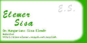 elemer sisa business card